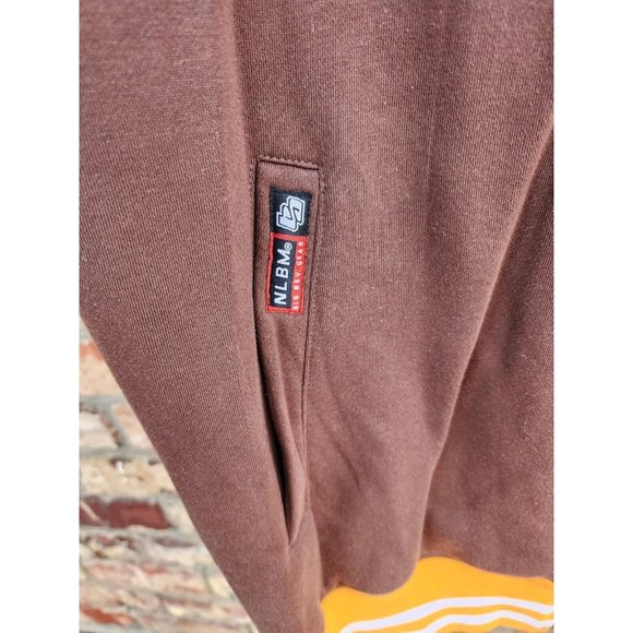 VTG NLBM all stars big boy negro leagues mens XL Museum patch hoodie brown EUC - Picture 9 of 16